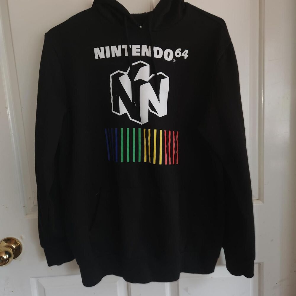 Nintendo 64 black rainbow hoodie